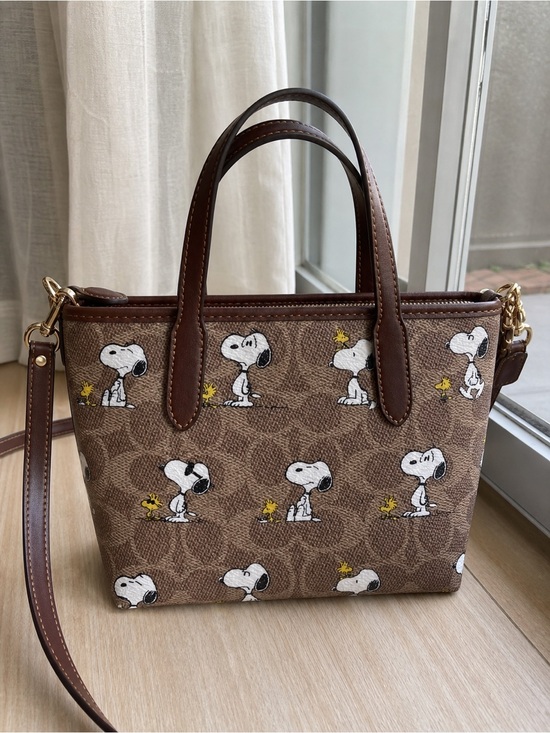 Coach Handbags - Coach Brown Snoopy & Woodstock Mini Tote
